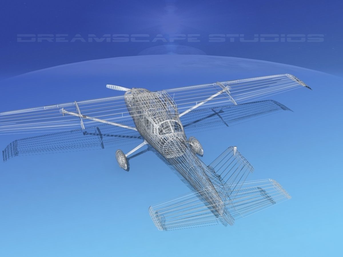 Cessna 172 Skyhawk STOL V03 3D model_16