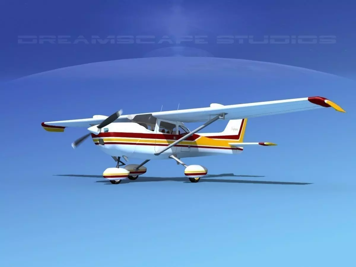 Cessna 172 Skyhawk STOL V03 3D model_0
