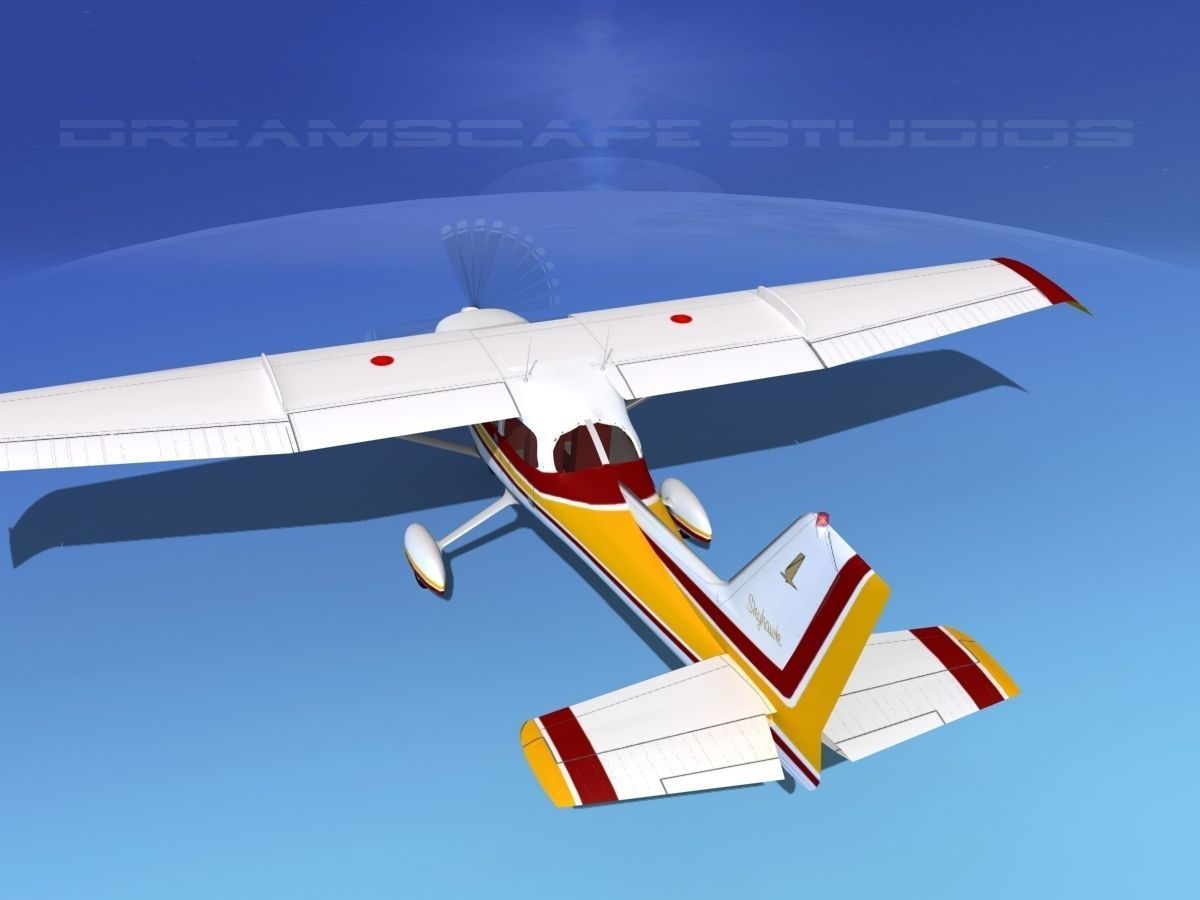 Cessna 172 Skyhawk STOL V03 3D model_7