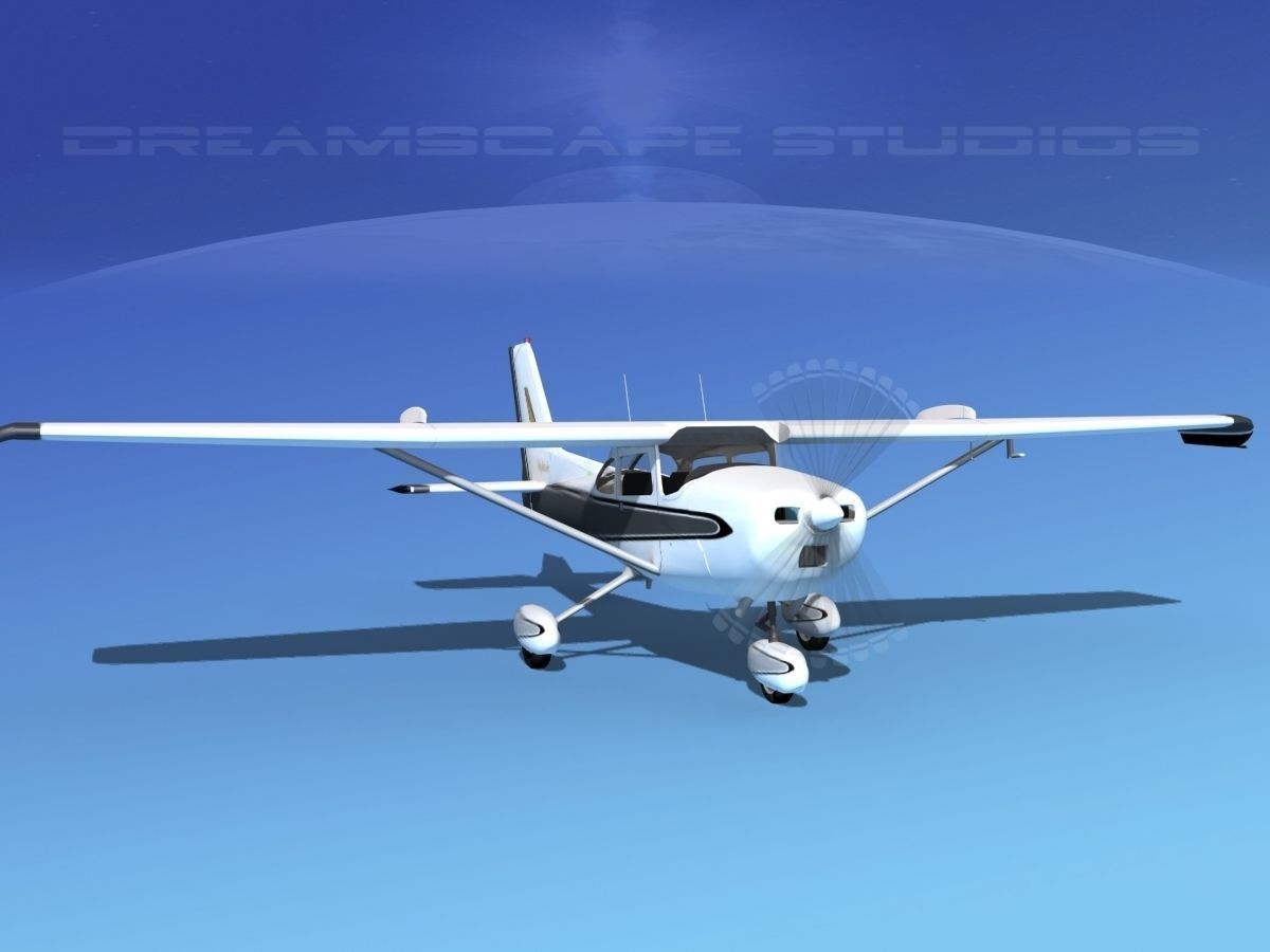 Cessna 172 Skyhawk STOL V04 3D model_4