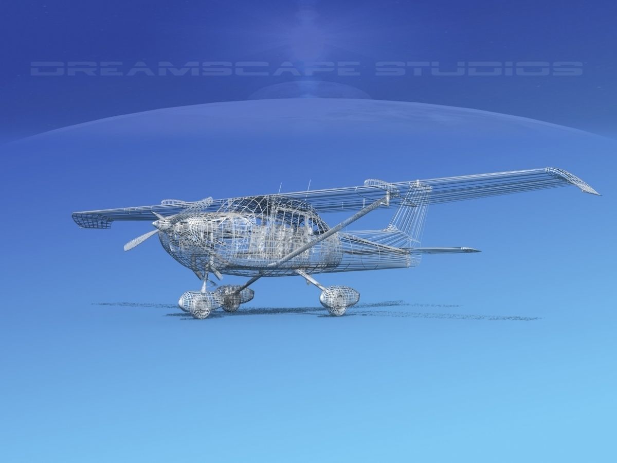 Cessna 172 Skyhawk STOL V04 3D model_13