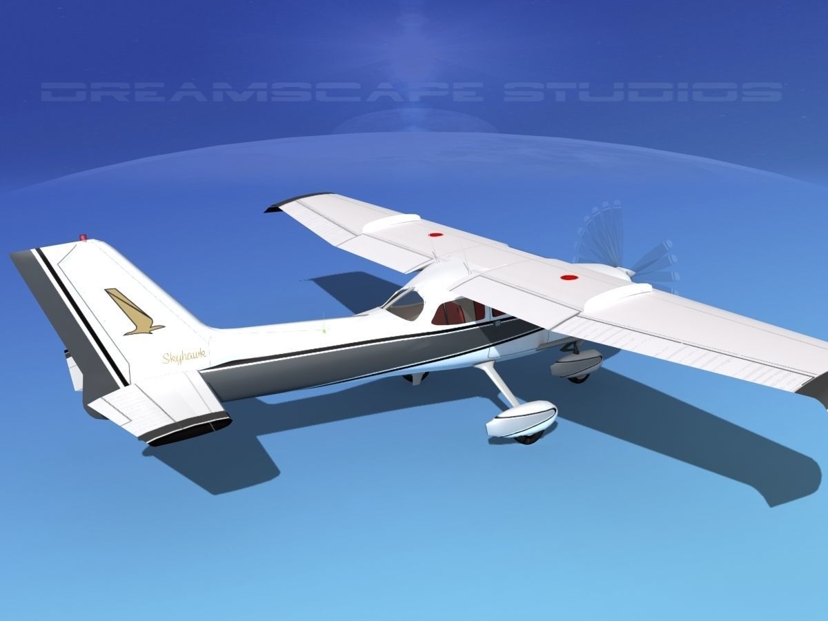 Cessna 172 Skyhawk STOL V04 3D model_7