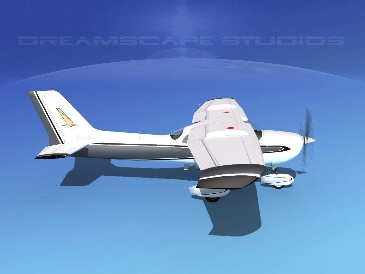 Cessna 172 Skyhawk STOL V04 3D model_6