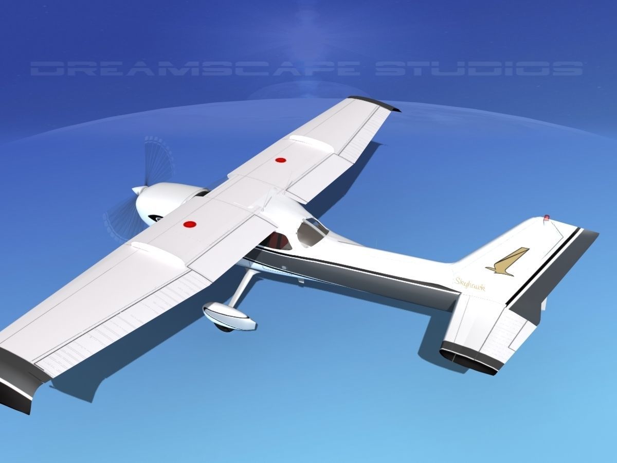 Cessna 172 Skyhawk STOL V04 3D model_10