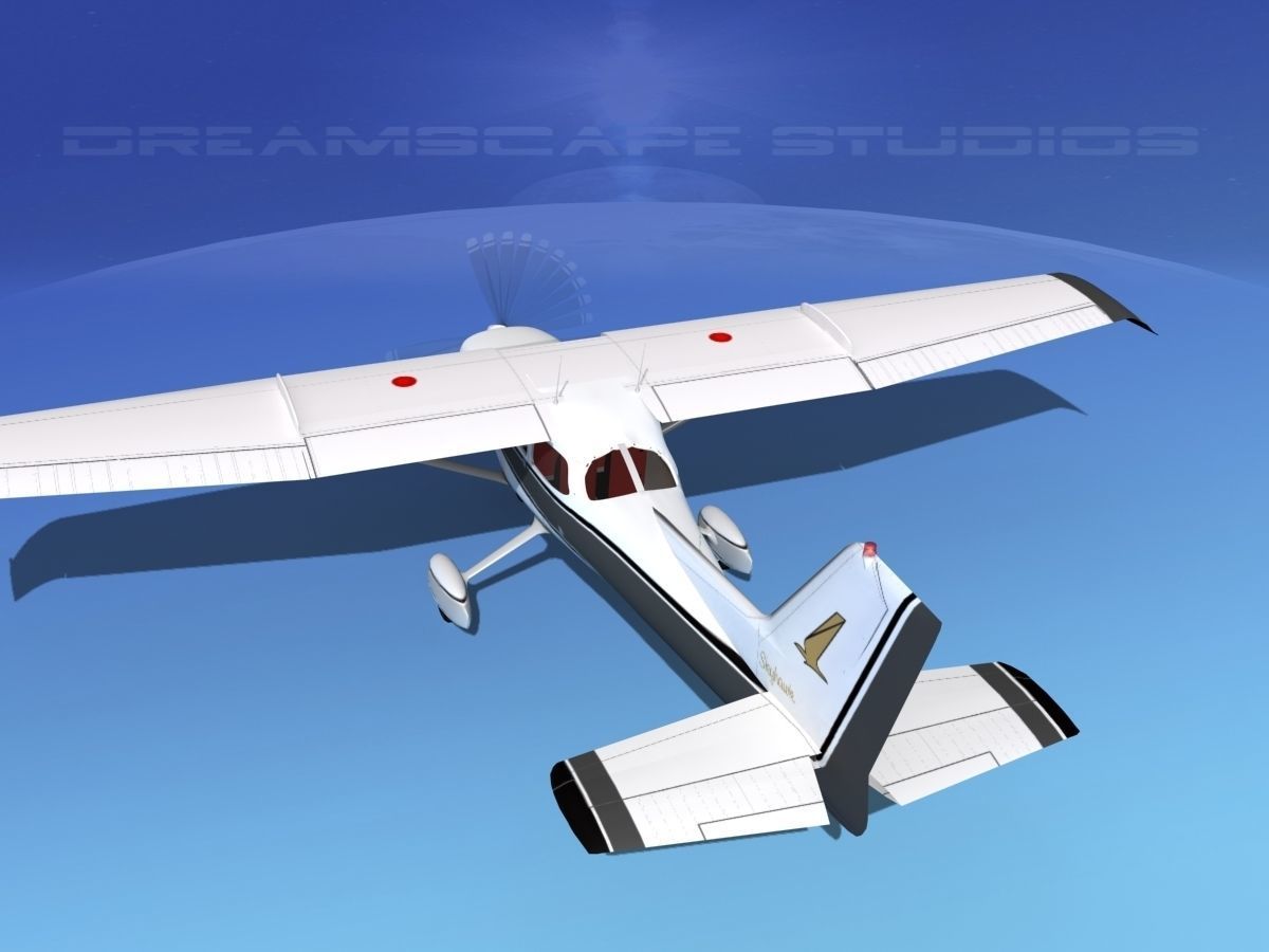 Cessna 172 Skyhawk STOL V04 3D model_9