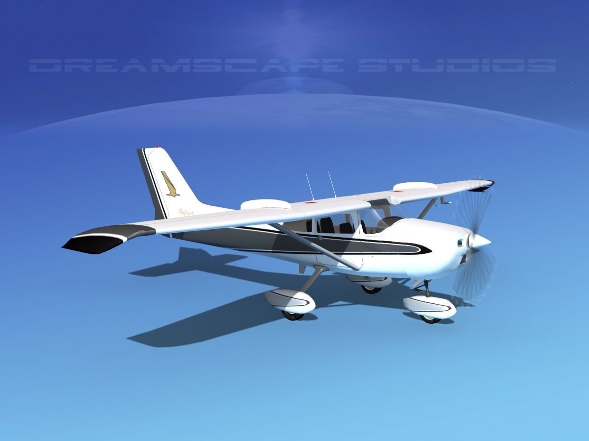Cessna 172 Skyhawk STOL V04 3D model_5