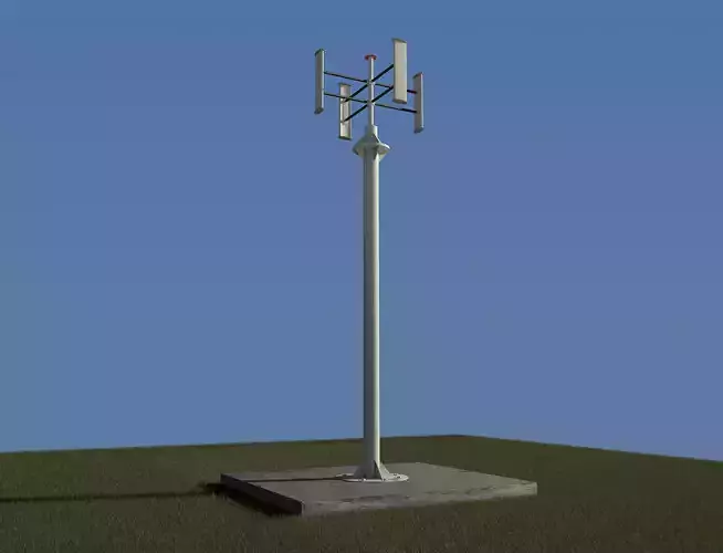 Vertical wind turbine 3D model