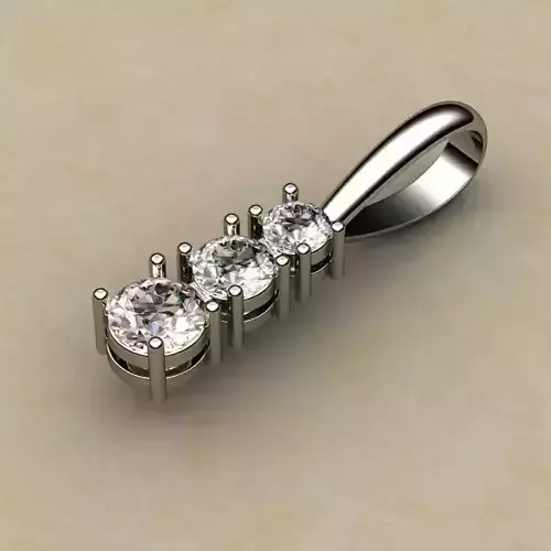 pendant with three diamonds