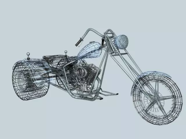 Harley Trike 3D Printable Model 3D model_0