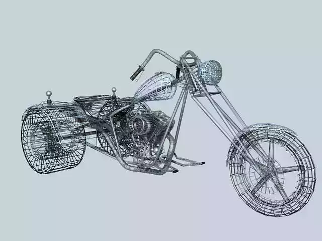 Harley Trike 3D Printable Model 3D model