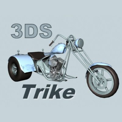 Harley Trike 3D Printable Model 3D model_1