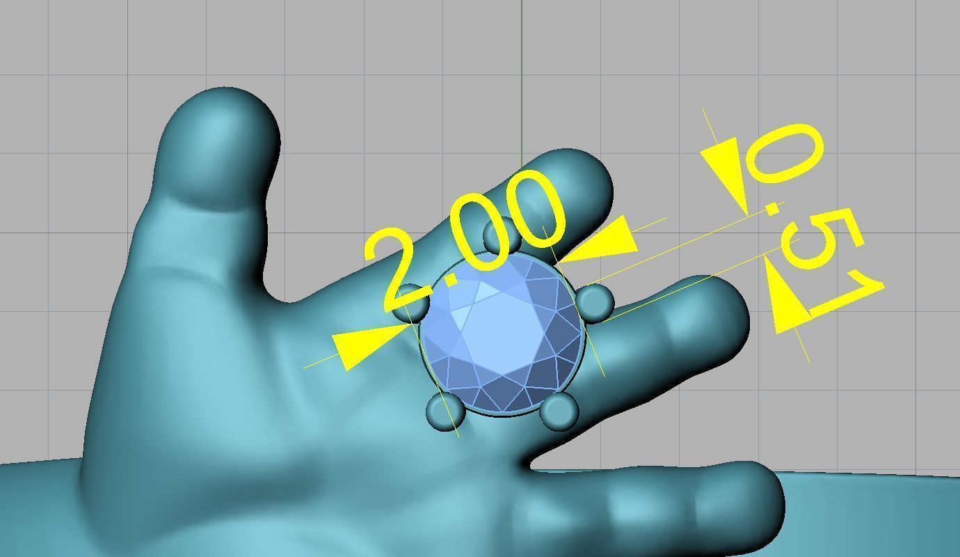 ring hand 3D print model_5