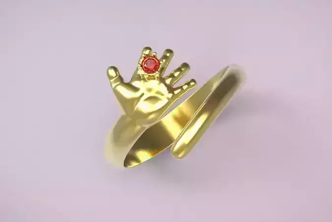 ring hand 3D print model