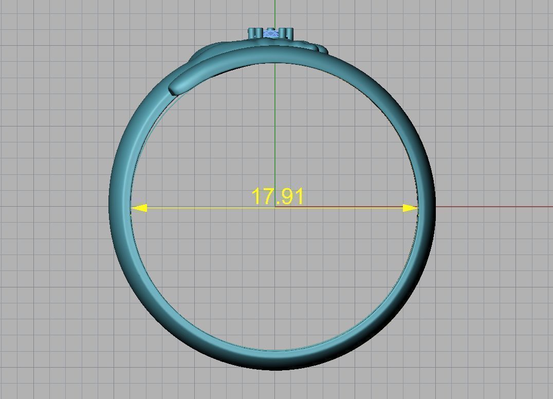 ring hand 3D print model_2