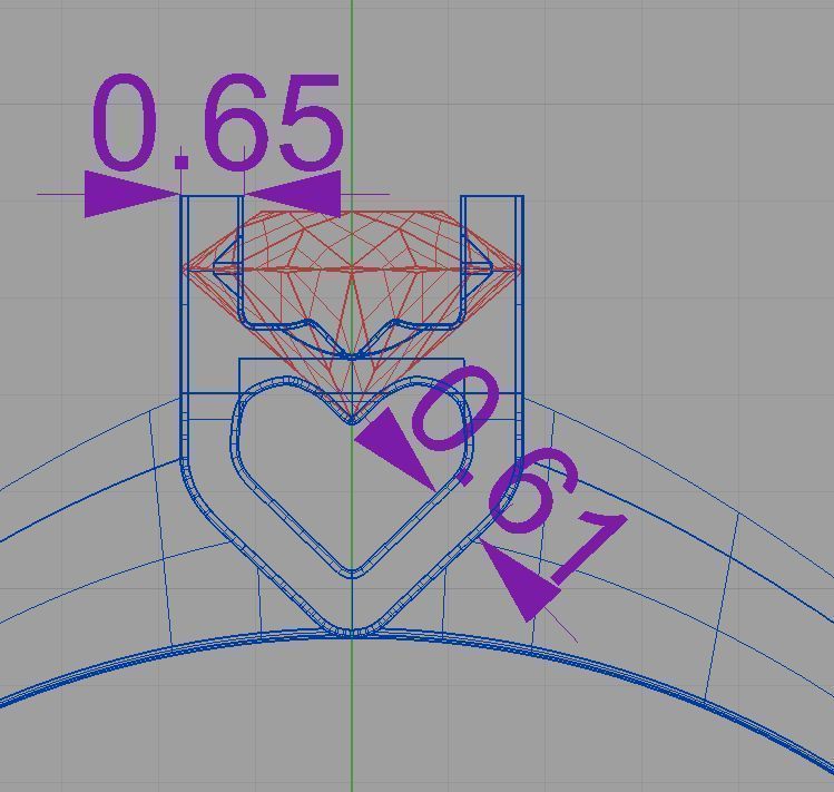 ring heart 3D print model_6