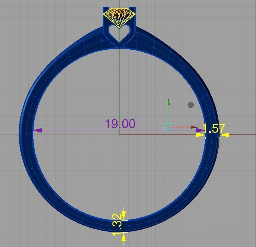 ring heart 3D print model_4