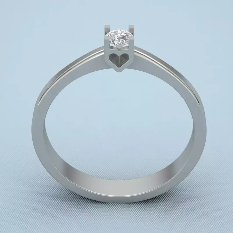 ring heart 3D print model_0