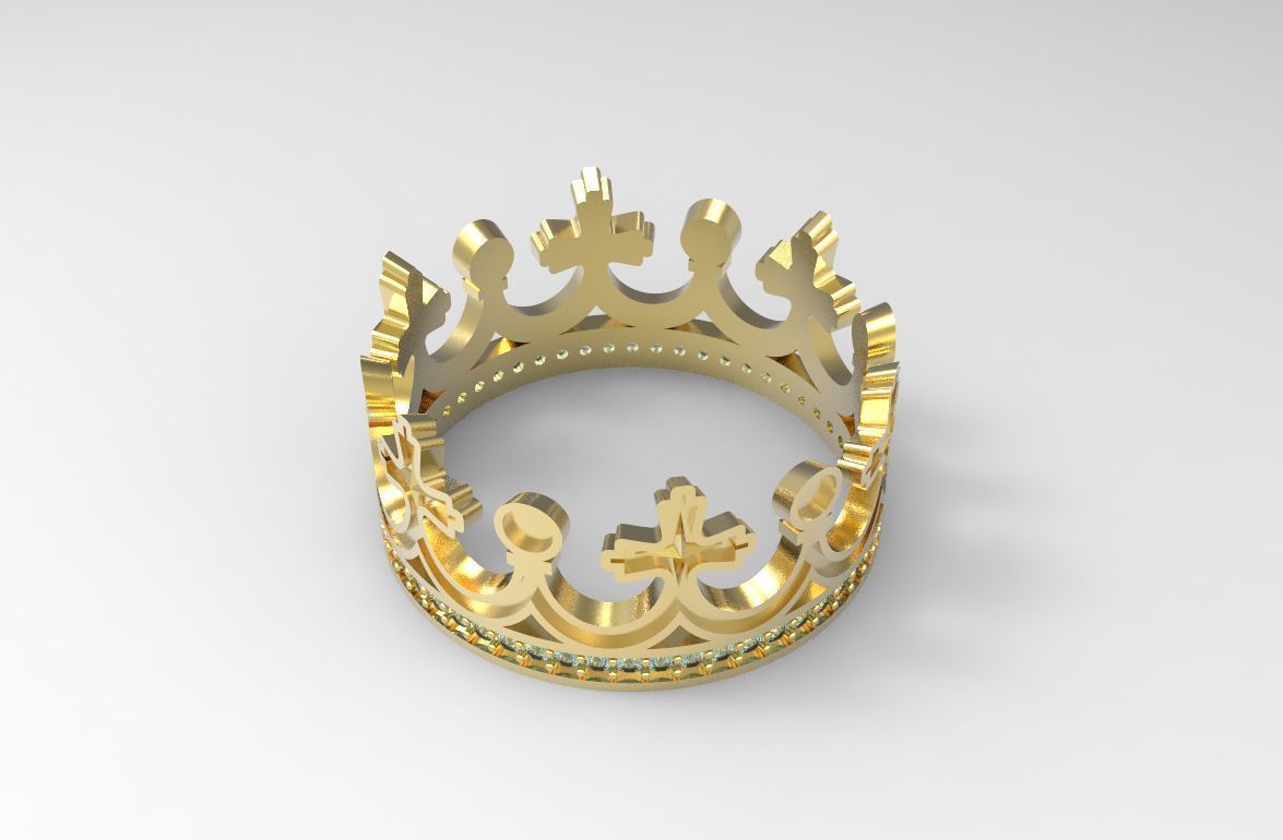 Ring crown 3D print model_1