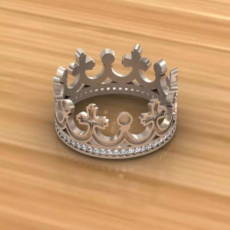 Ring crown 3D print model_0