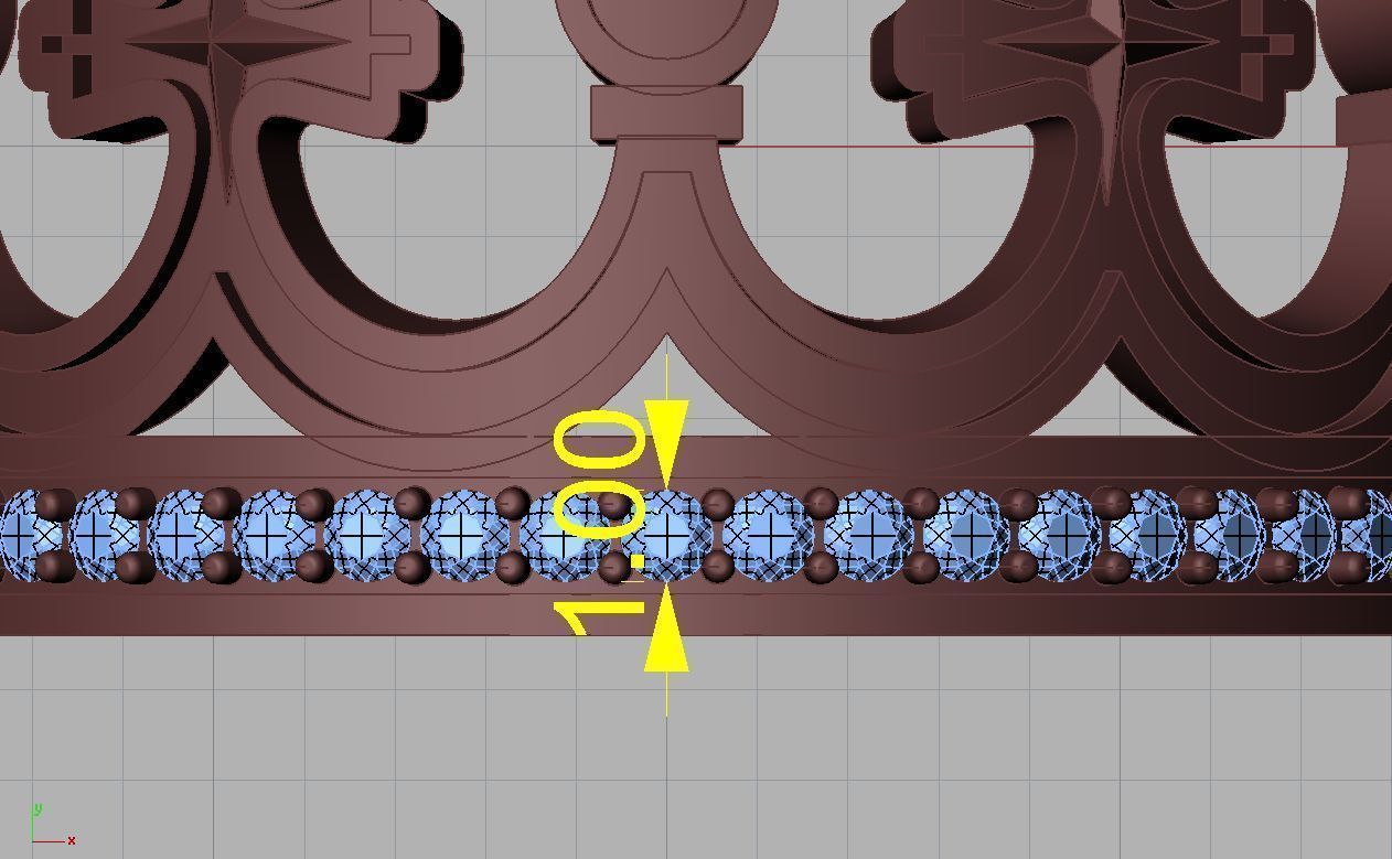 Ring crown 3D print model_3