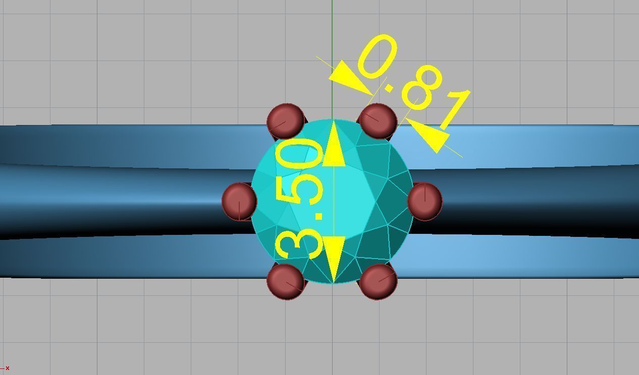 Ring77 gold engagement ring with diamond 3D print model_8