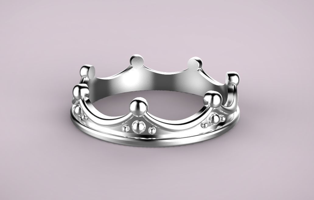 ring crown all Sizes 3D print model_1
