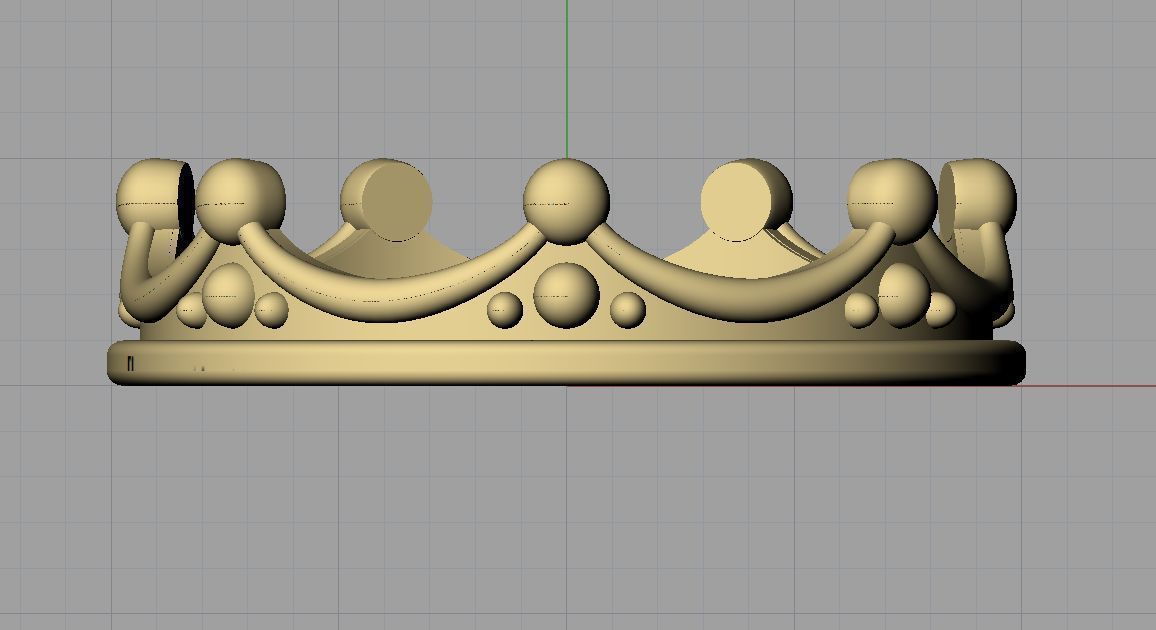 ring crown all Sizes 3D print model_2