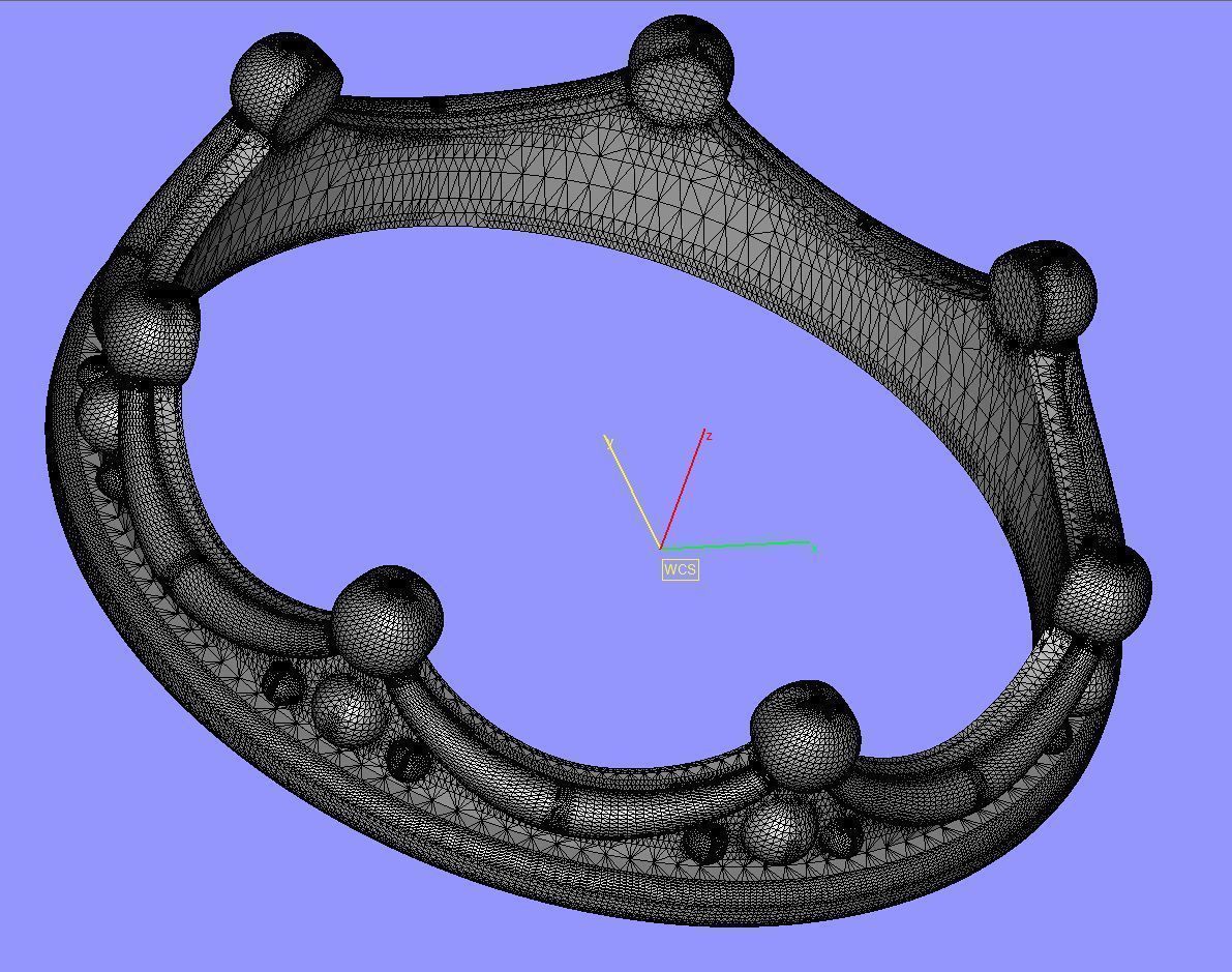 ring crown all Sizes 3D print model_4