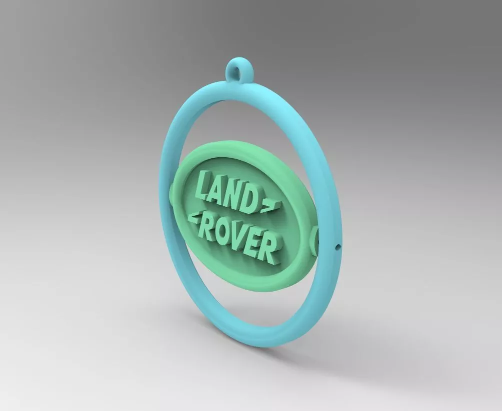 Trinket land rover logo on circle Free 3D print model