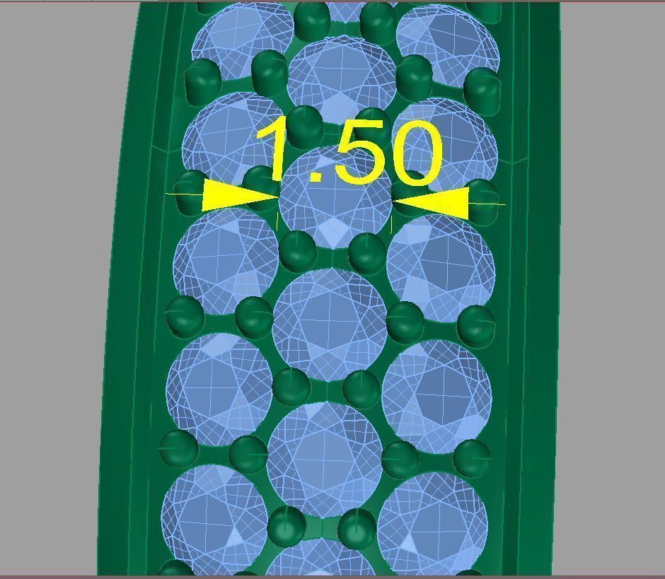 Ring wedding with diamonds 3D print model_6