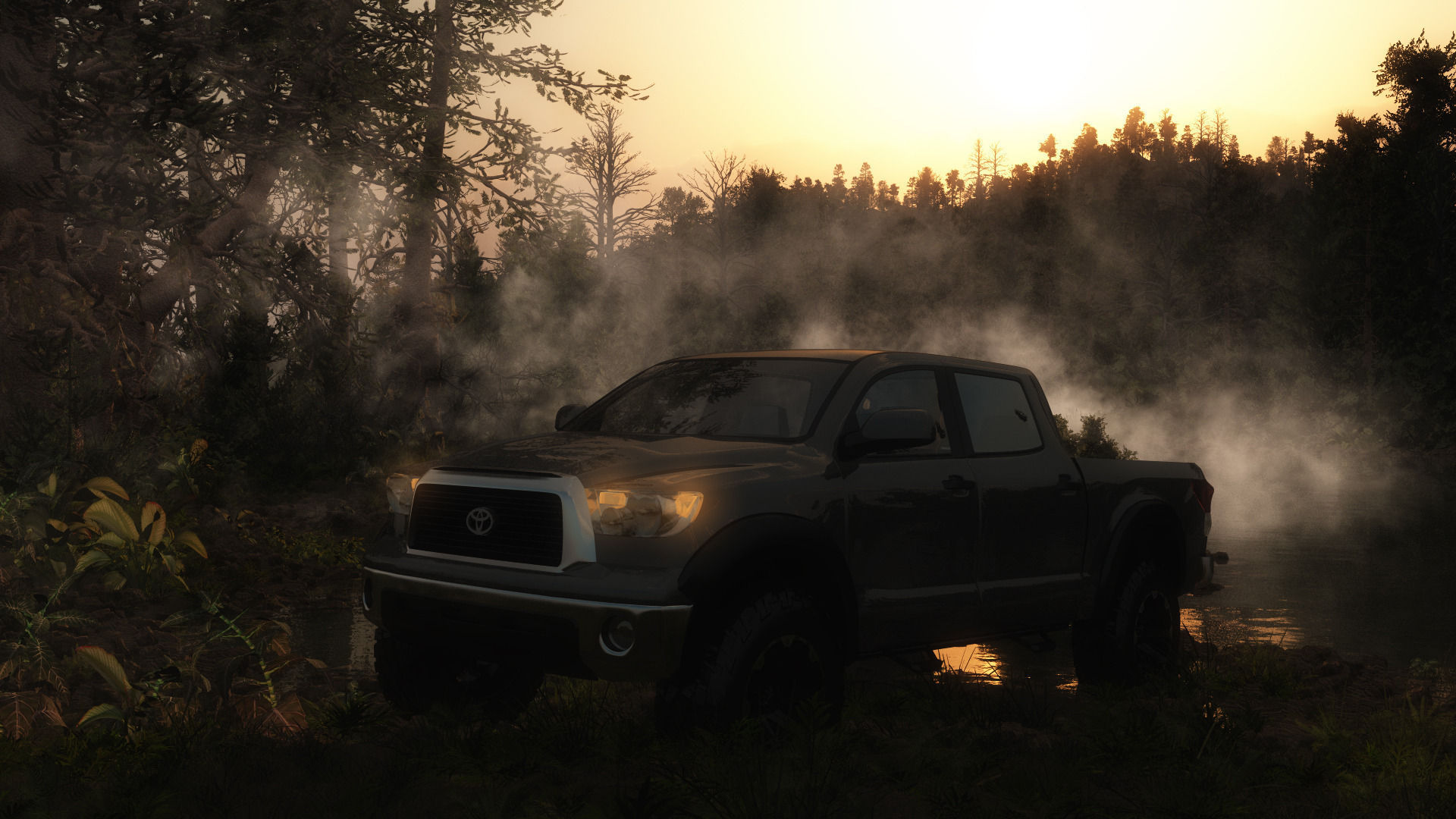 Toyota Tundra Low-poly 3D model_6