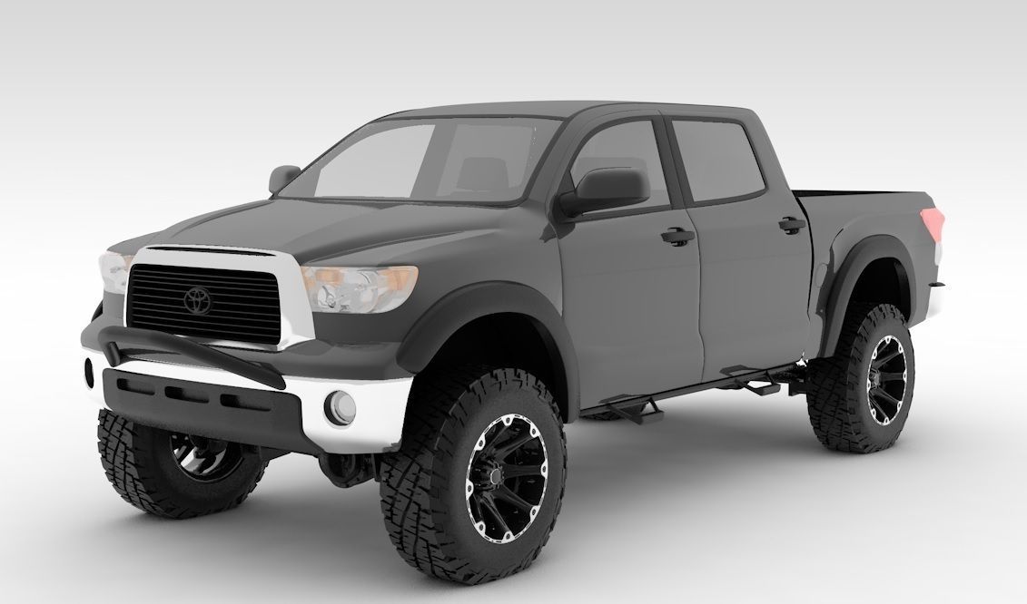 Toyota Tundra Low-poly 3D model_9