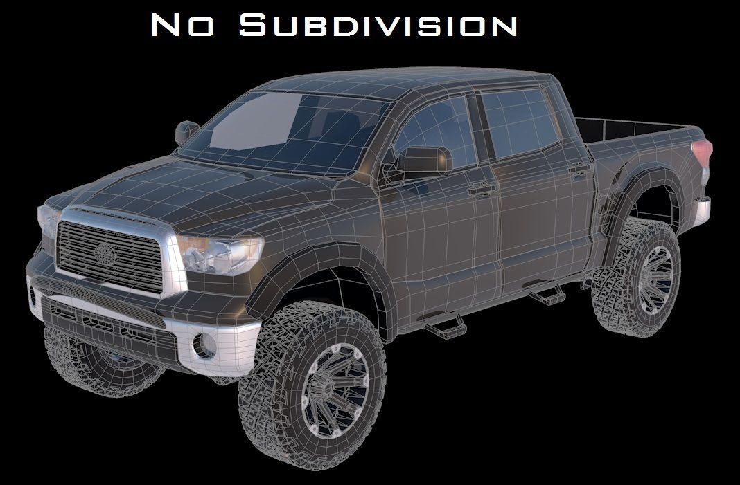 Toyota Tundra Low-poly 3D model_11