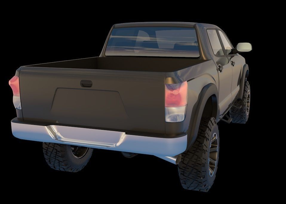 Toyota Tundra Low-poly 3D model_12