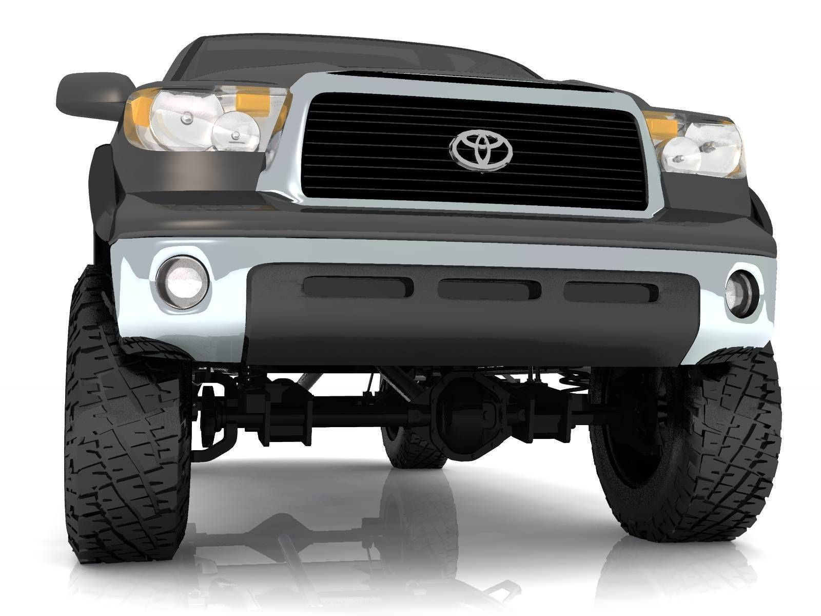 Toyota Tundra Low-poly 3D model_4