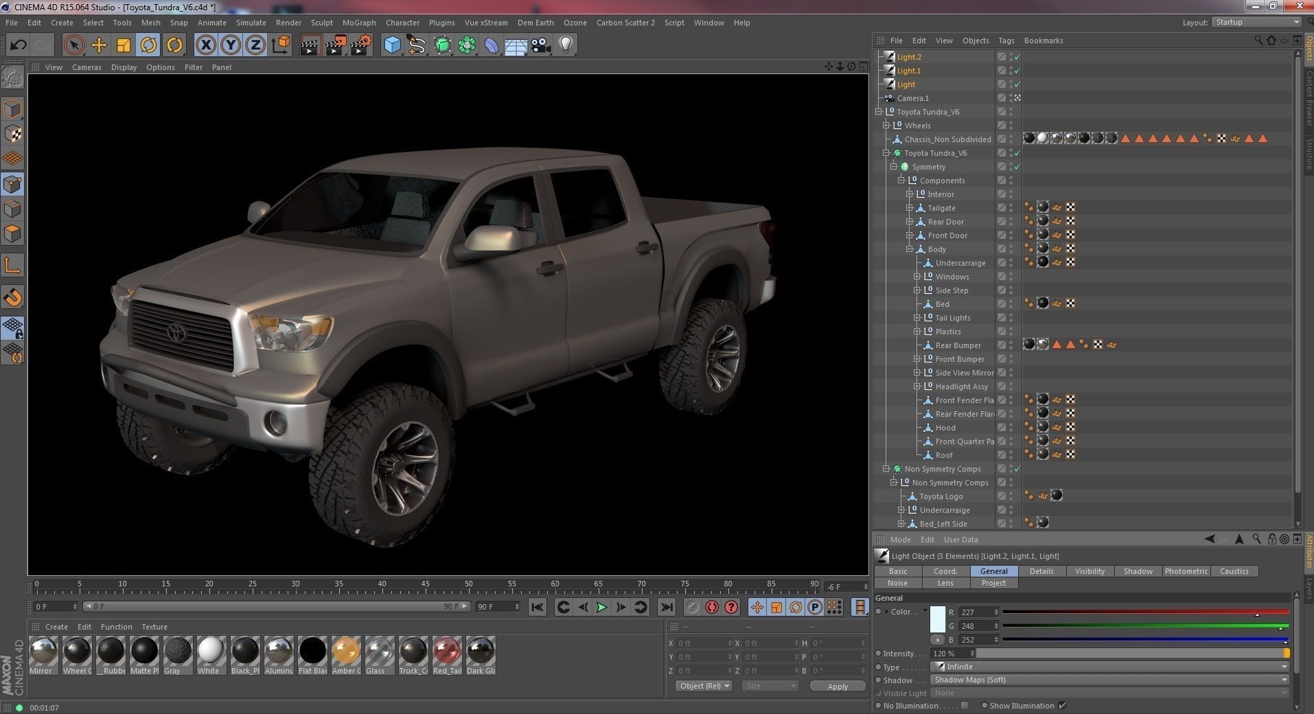 Toyota Tundra Low-poly 3D model_14