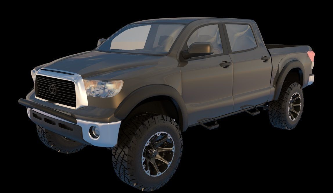 Toyota Tundra Low-poly 3D model_8