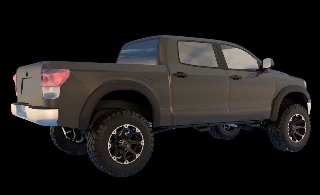 Toyota Tundra Low-poly 3D model_13