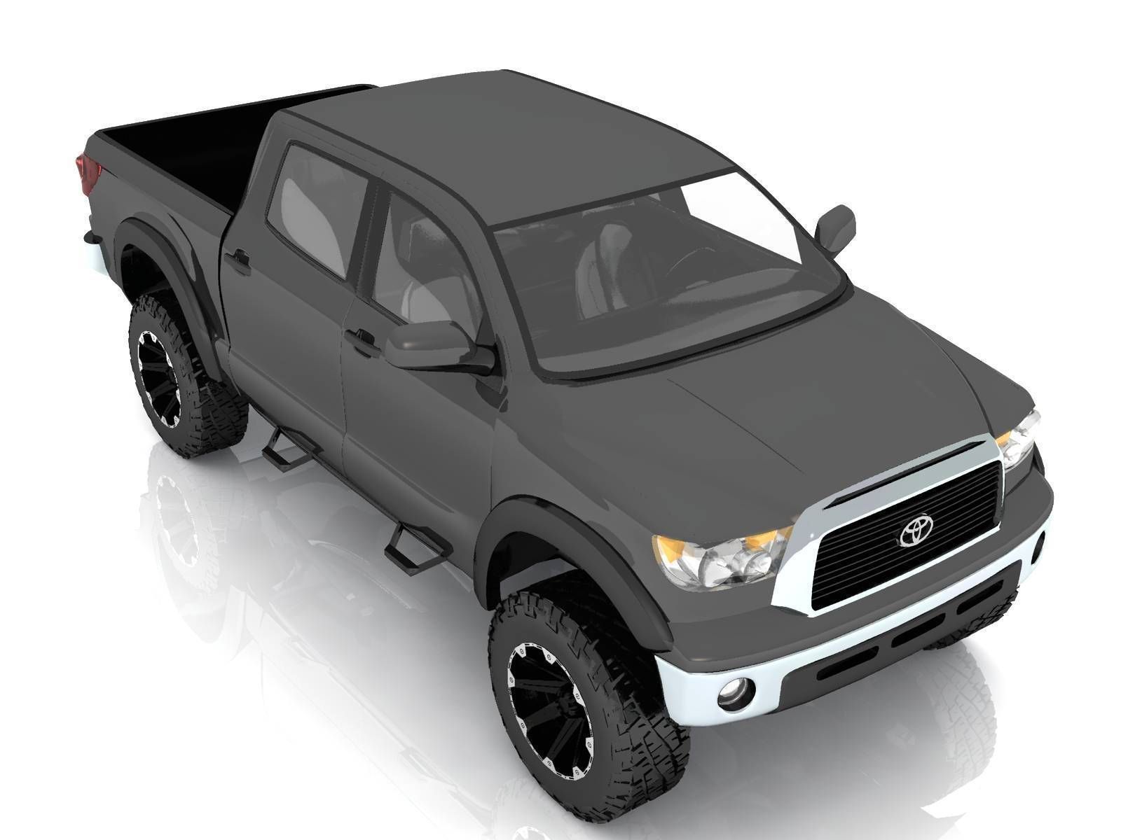 Toyota Tundra Low-poly 3D model_2