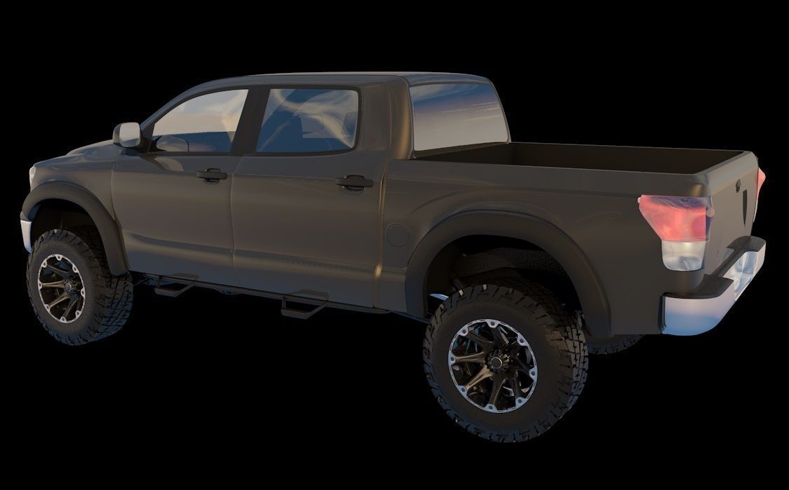 Toyota Tundra Low-poly 3D model_7