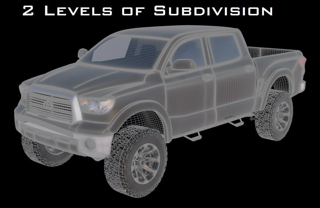 Toyota Tundra Low-poly 3D model_10