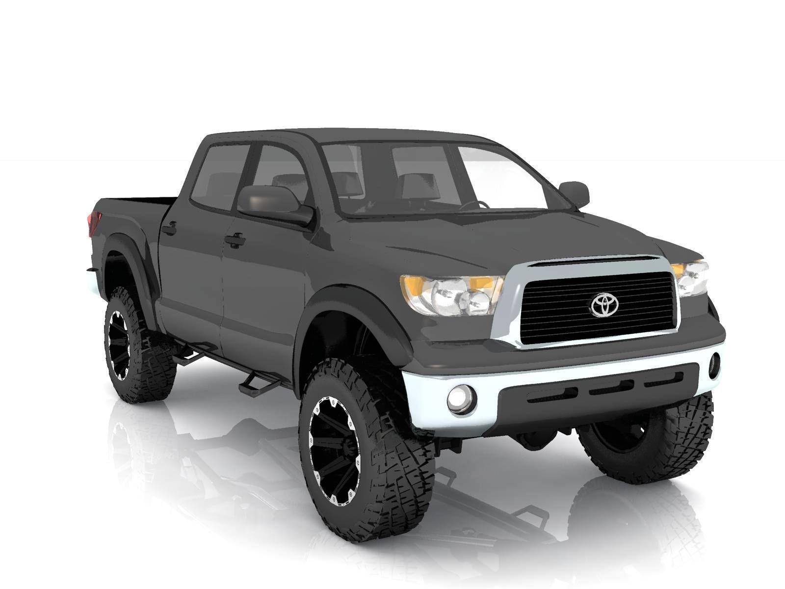 Toyota Tundra Low-poly 3D model_1