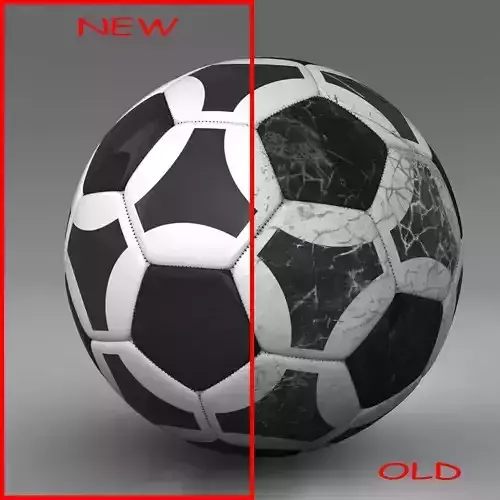 Soccerball black white triangles