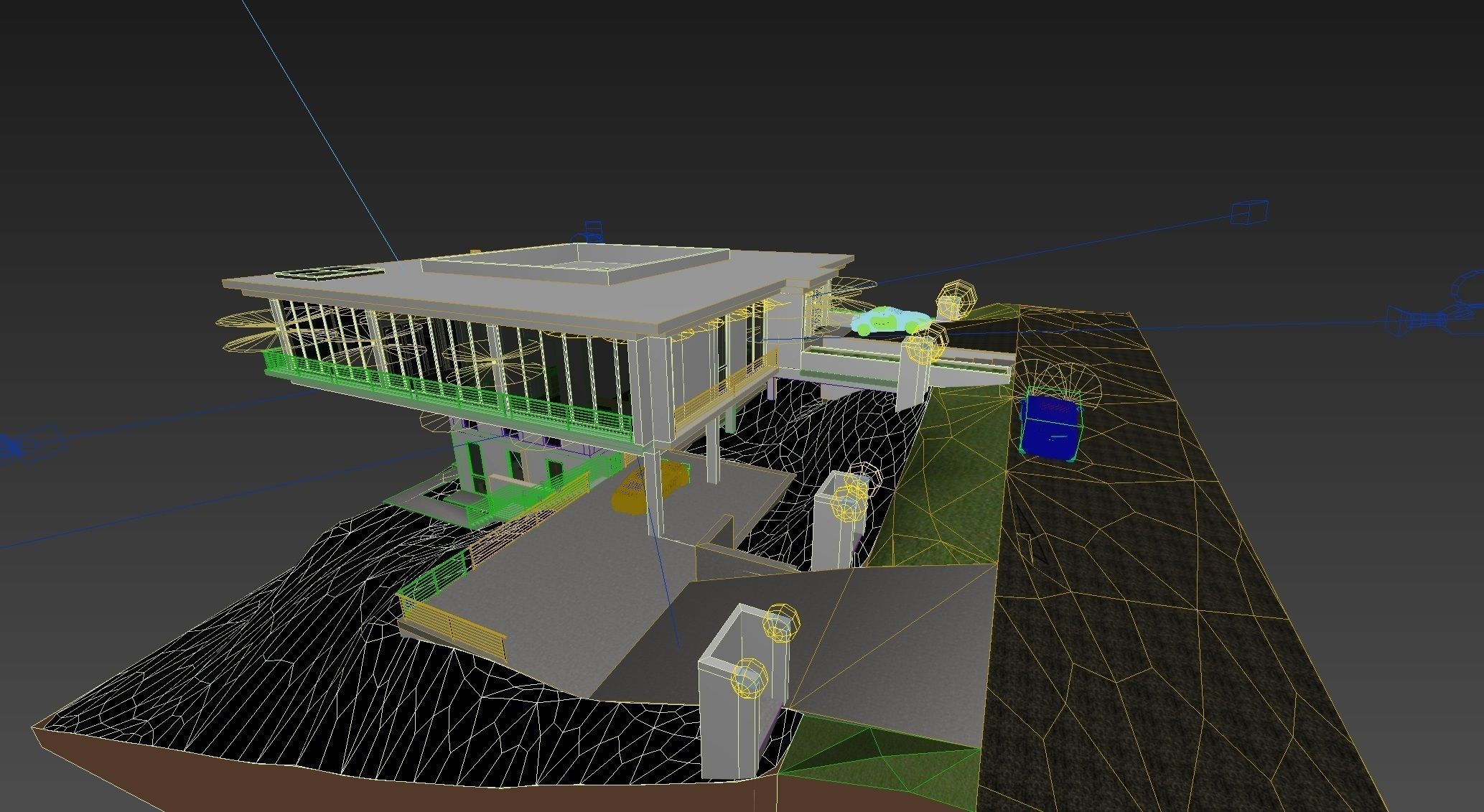 Amazing Cantilever House 3D model_9