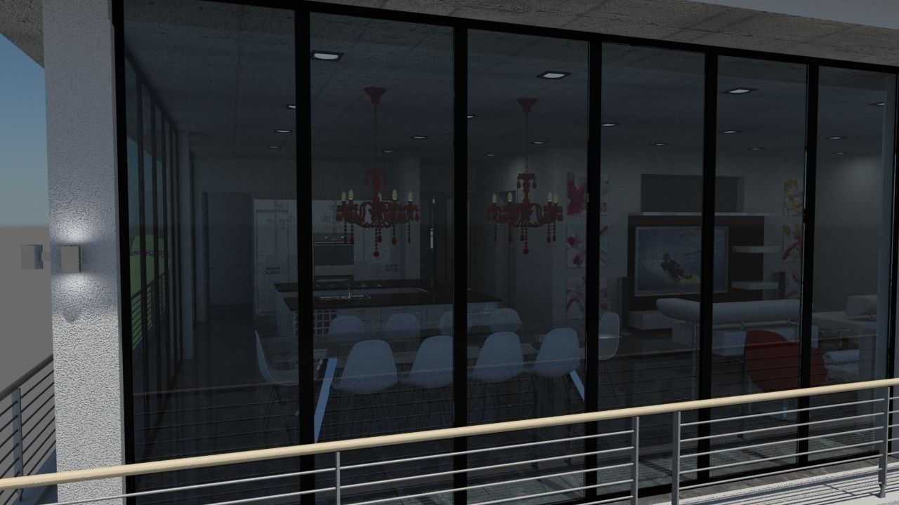 Amazing Cantilever House 3D model_4