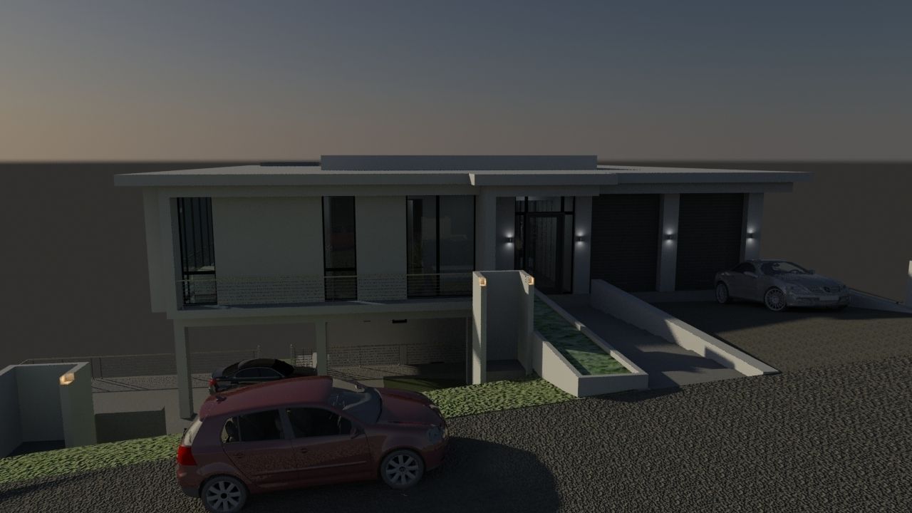 Amazing Cantilever House 3D model_2