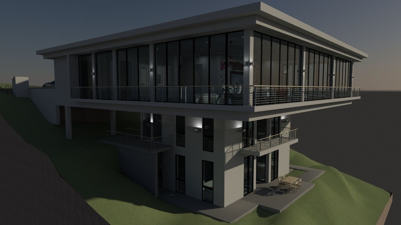 Amazing Cantilever House 3D model_3
