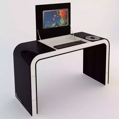 PC Table Low-poly 3D model