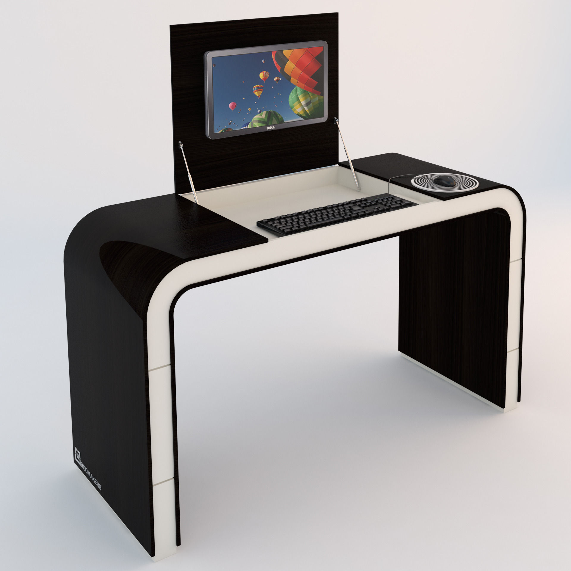 Pc Table 3d Asset Cgtrader Pc Table 3d Model Max Obj 3ds 1