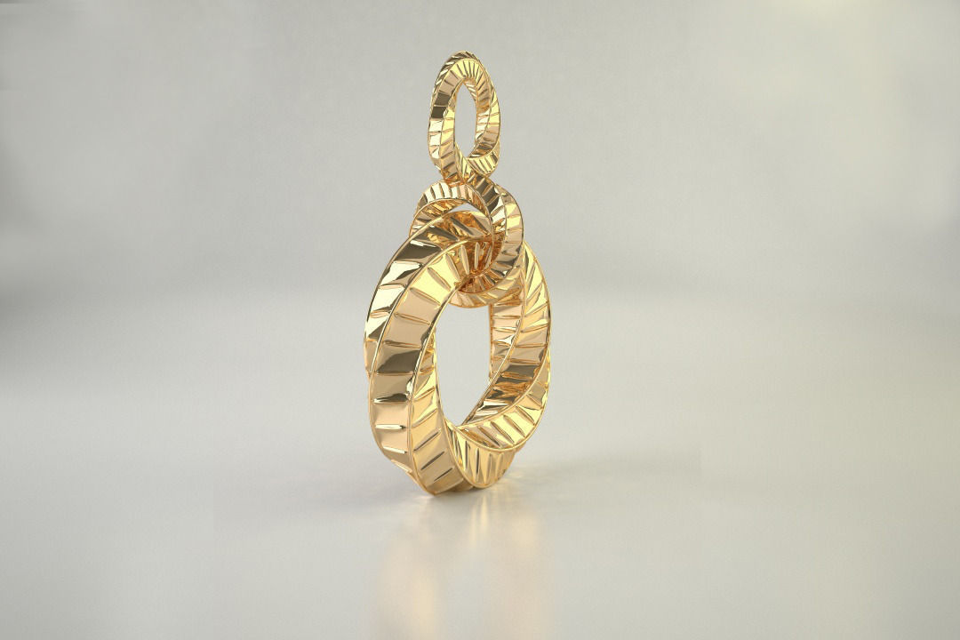Golden Pendant 3D print model_2